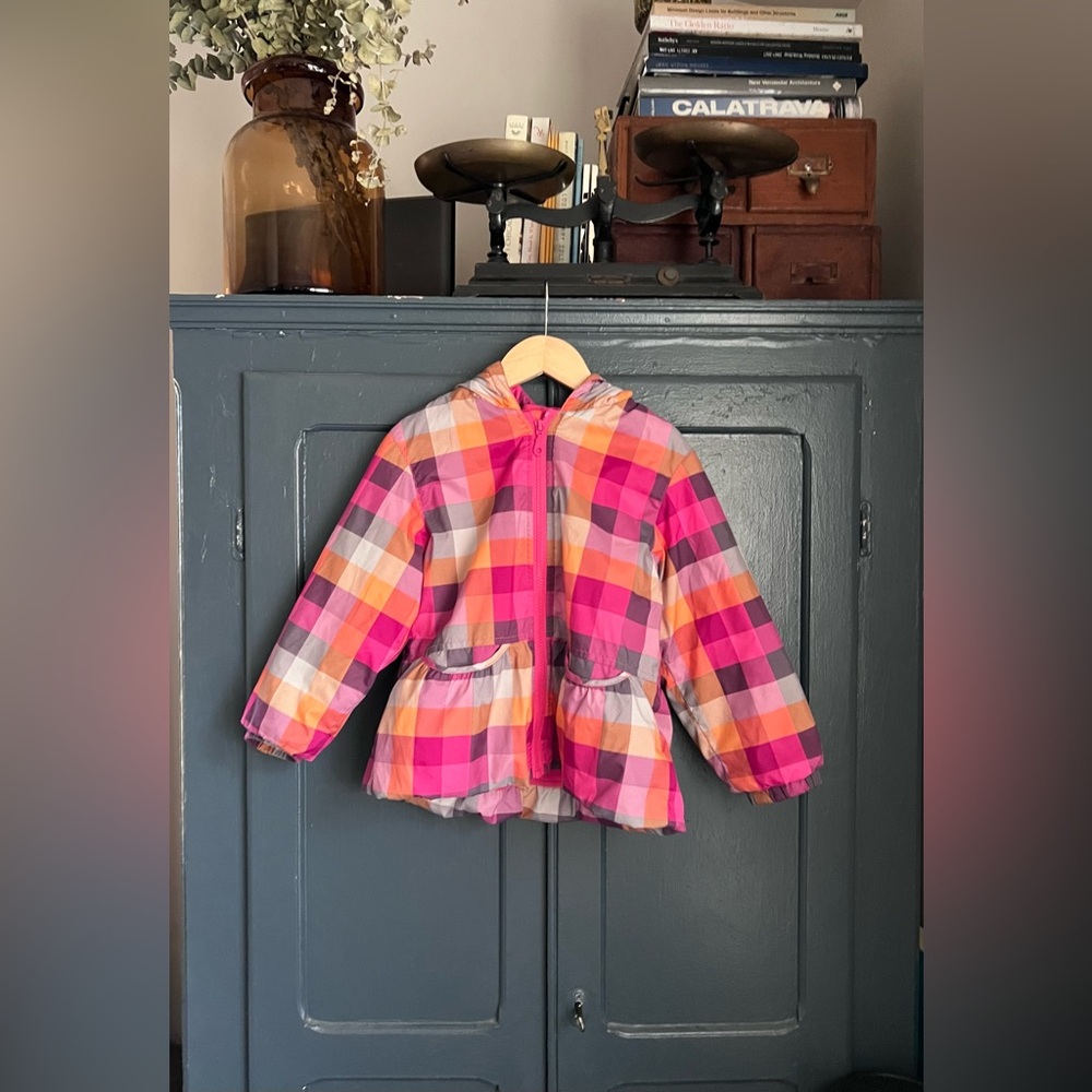 Hanna Andersson 110 (5) girls pink plaid jacket
